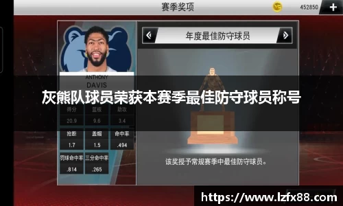灰熊队球员荣获本赛季最佳防守球员称号