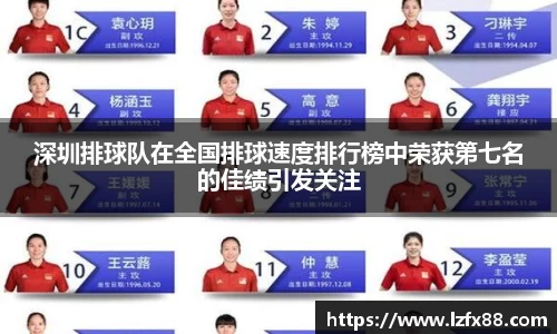 深圳排球队在全国排球速度排行榜中荣获第七名的佳绩引发关注